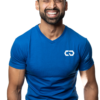 PERFORMANCE V-NECK TEE BLUE - Image 3