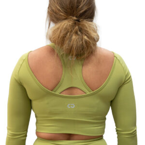 PERFORMANCE CROP TOP LIGHT OLIVE GREEN